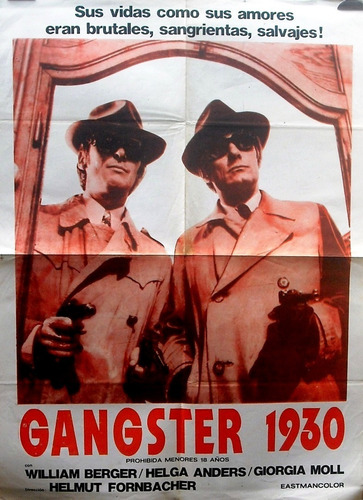 Afiche Original De La Película Gangster 1930 William Berger