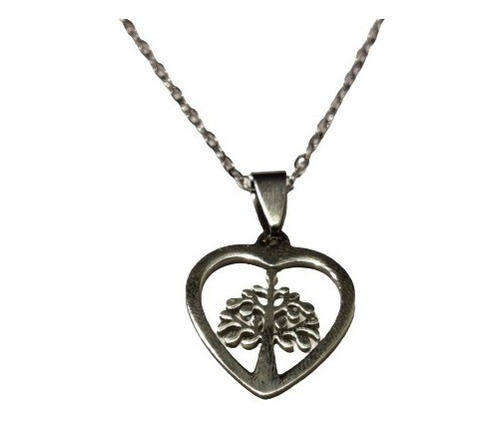 Collar Cadena Dije Corazón Árbol Acero Quirúrgico Valentín