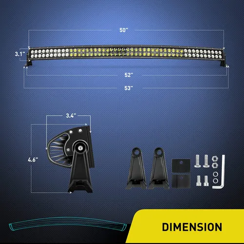 Nilight - Juego De Barra Led Para Inundacion De Punto Curvo