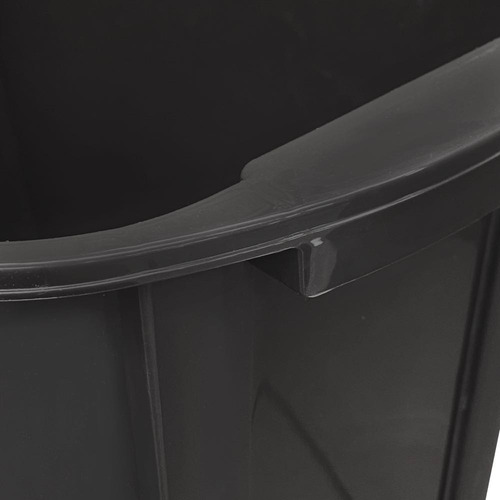 4 Pack Bote De Basura Rectangular 20 L Color Negro