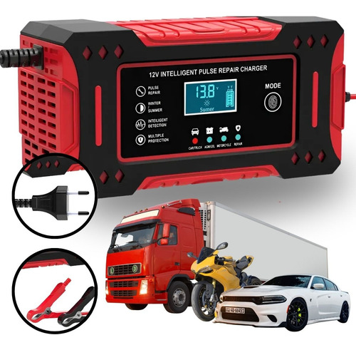 Carregador Bateria 12v Até 100 Amperes Carro Moto Caminhão
