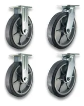 Comprar 4 Ruedas Pp Y Pvc 200mm Buje Nylon 2 Fijas 2 Giratorias