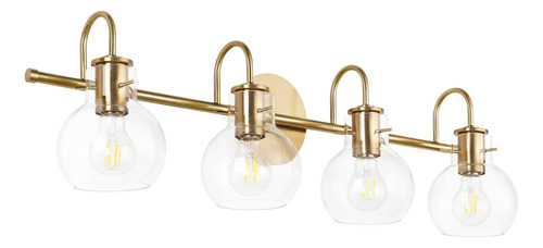 Lámpara Baño 4 Luces Doradas Con Acabado Elegante Producto A