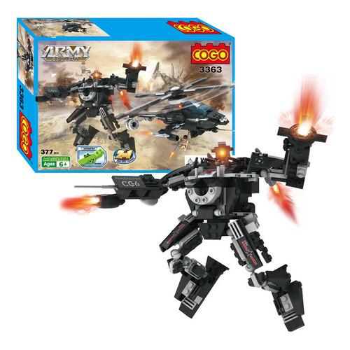 Transformer Robot Helicoptero Cogo Action Bloques Armable