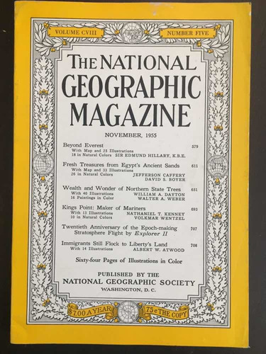 Revista National Geographic Noviembre 1955