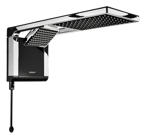 Chuveiro Eletrônico Lorenzetti Acqua Duo Ultra Preto/Cromado Parede 7800W