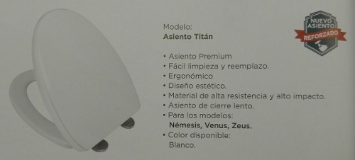Asiento para inodoro Castel Asiento Titán blanco