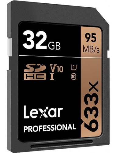 Memoria Sd 32gb Lexar Sdhc Clase 10 U1 V10 95mb/s 633x