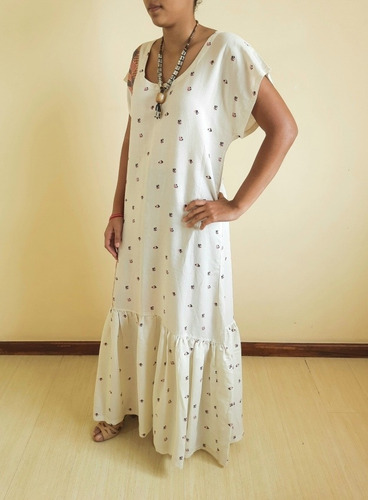 Imagem 4 de 6 de Vestido Feminino Tecido Longo Pilar