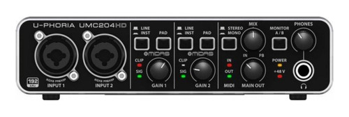 Behringer Umc204hd Interface Audio Usb 2x4 Envio Gratis