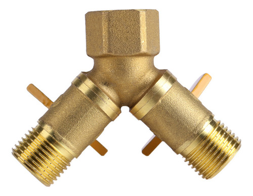 * Conector De Doble Grifo G1/2 De Latón For Riego De Jardín,