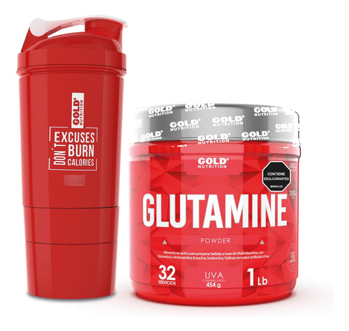 Glutamina De 6000mg Gold Nutrition + Bca - g a $238