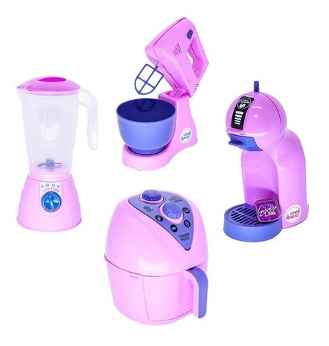 Brinquedo Kit Cozinha Infantil Eletrodomésticos Faz De Conta