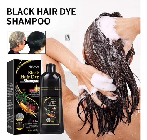 Aa Shampoos De Tintura De Cabelo Preto Instantâneo 100 Ml