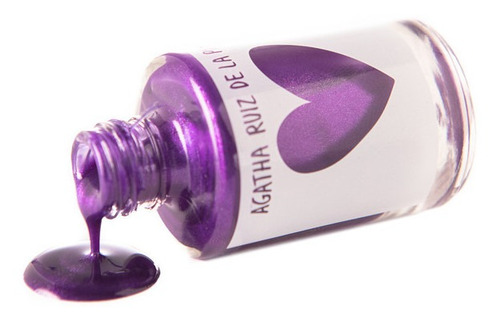 Imagen 2 de 3 de Esmalte Uñas Agatha Ruiz De La Prada Escarchado Deep Purple