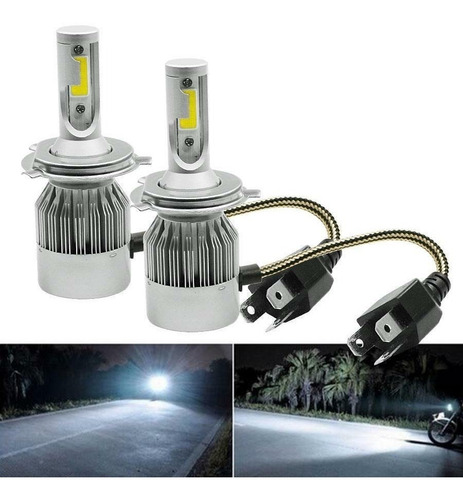 Kit Faros Led H4 7600lm Led Bombillas Coche 6000k Blanco