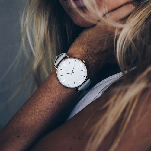Reloj Mujer Formal Cuero Acero Abaco Elegante
