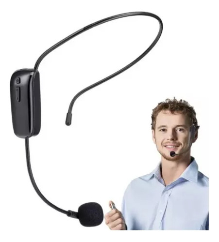 Kit Microfono Corbatero Lavalier Inalambricos Vhf + Receptor Negro