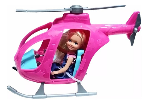 Juguete Nena Muñeca Articulada Lucy Pop Y Helicóptero - Tiny