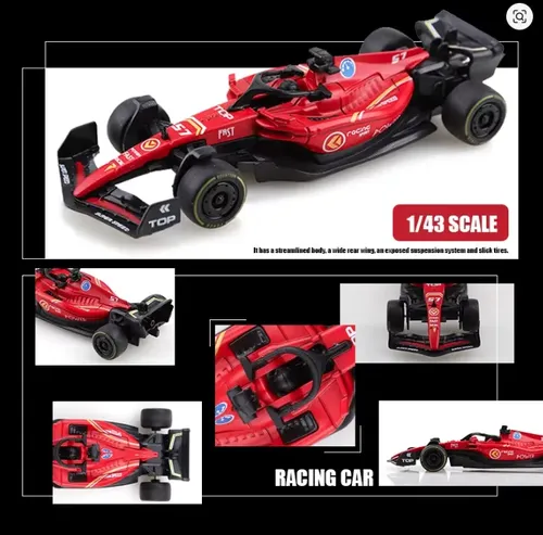 Miniatura Carro F1 1:43 Ferrari 57 Fórmula 1 Fricção