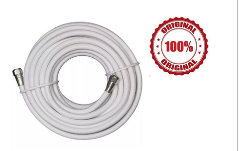 Imagen 2 de 6 de Cable Coaxial Rg6 Tv Cable 5 Mts Alta Calidad + Conectores