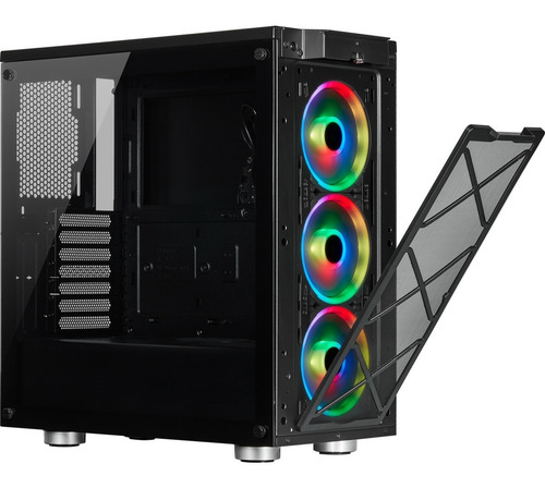 Imagen 4 de 5 de Gabinete Corsair Icue 465x Rgb Vidrio Templado Cuotas