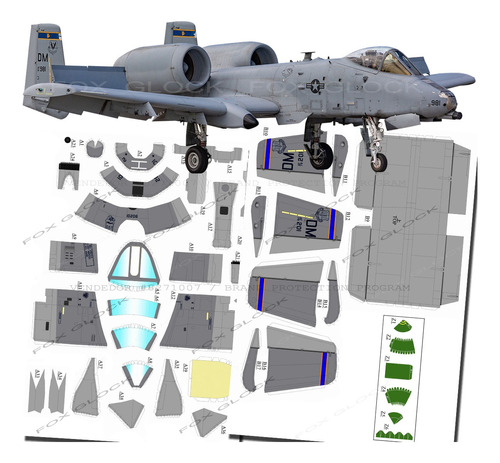 A-10 Thunderbolt Ii Baja Visibilidad 1:38 Papercraft