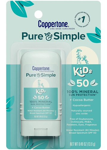 Protetor Solar Bastao Coppertone Kids Pure & Simple Fps 50 