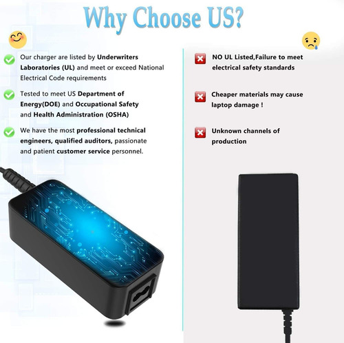 Cargador De Ca De 19 V Compatible Con Monitor Lcd Led L...