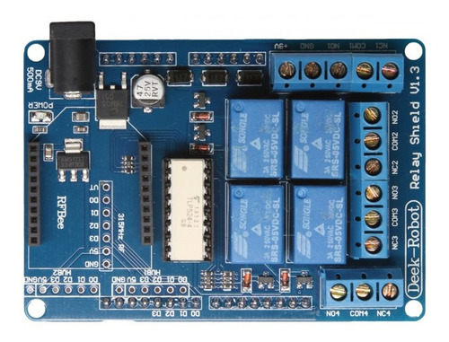 Shield De Relevadores 4 Canales Arduino