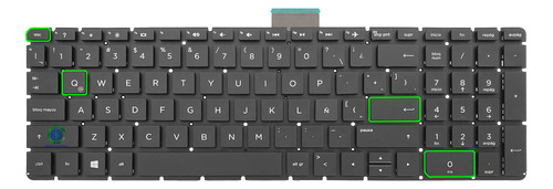 Teclado Para Hp 15-aw003la 15-aw002la 15-aw Enter Rectangula