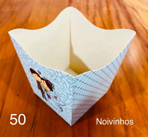 40 Cachepô De Papel Para Festa Doce Decoração Tema Noivinho