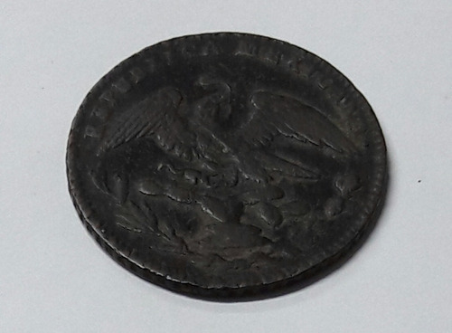 1/4 De Real 1835 D.f. Republica, Cobre Federal. Xf +. (Usado)
