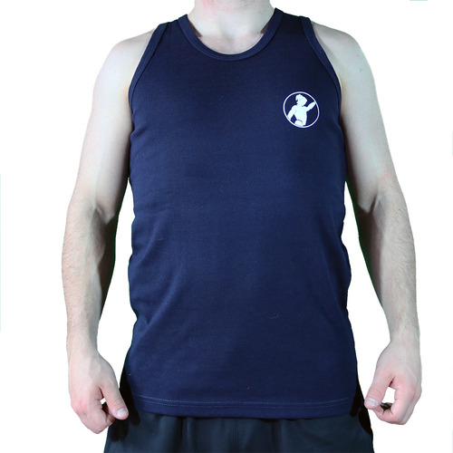 Musculosa Basic Perseo Blue Navy Para Gimnasio Perseo Store