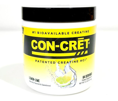 Creatina Con-cret Hcl 61g 64 Micro-doses Promera Sports Sabor Lemon lime