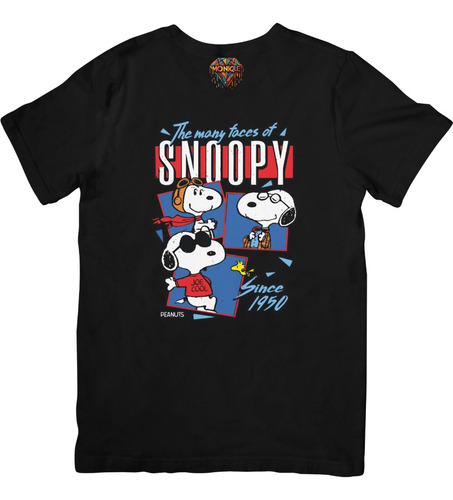 Playera Estampada The Many Faces Snoopy Dtf