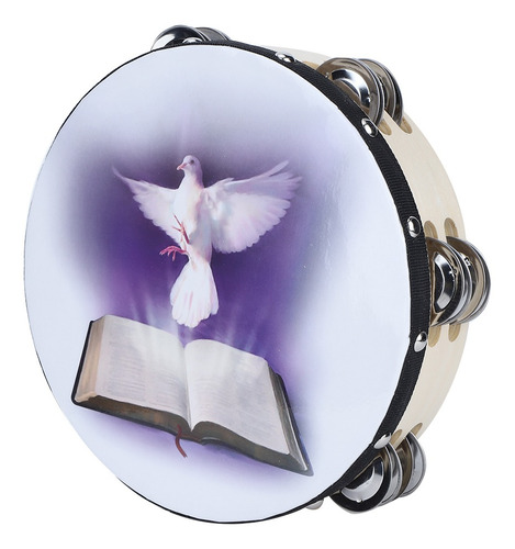 Imagen 4 de 10 de Instrumentos Musicales Pandereta Doble Fila Metal Jingle