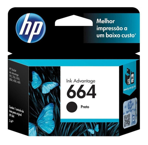 Imagem 5 de 7 de Cartucho Hp 664 Preto Original F6v29ab - 2136 2676 3776 5076