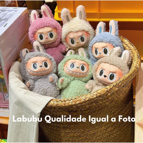 Labubú Sortido Chaveiro Pelúcia Similar Original Monstros Branco
