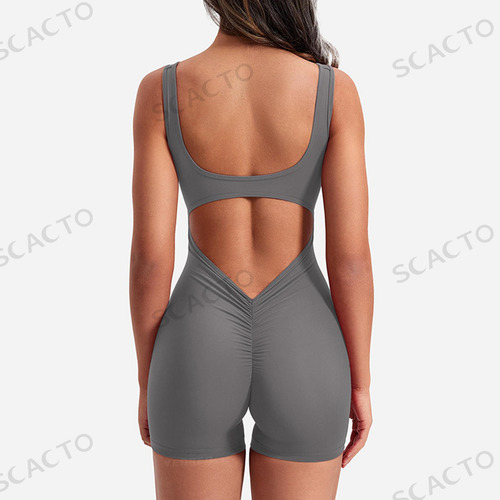 Scacto Short Licra Deportiva Gym Ejercicio Mujer Elástico