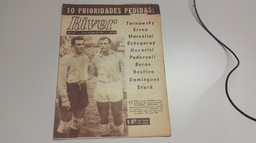Revista River N° 778 29/10/1959 River En Rosario Ovejero (Usado)