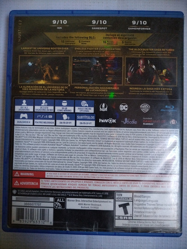 Injustice 2 Legendary Edition Ps4 Original (Usado)