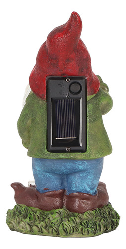 Estatua De Gnomos Solares Para Exteriores Pintada A Mano Que