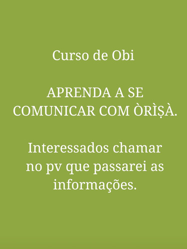 Curso De Obi (oráculo Ancestral) 