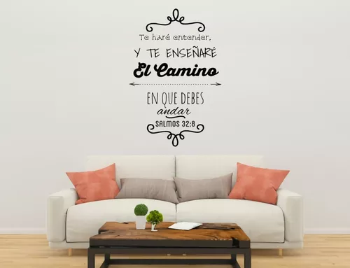 AnFigure Vinilos Decorativos para Pared, Frases para Decorar Pared En  Español, Biblicos Español Cuadro Salmo Citas Vinilo Decoración de Arte para  el