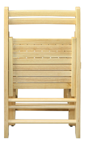 Juego De 2 Sillas Plegables De Madera Natural 43 X 46 X 78 C