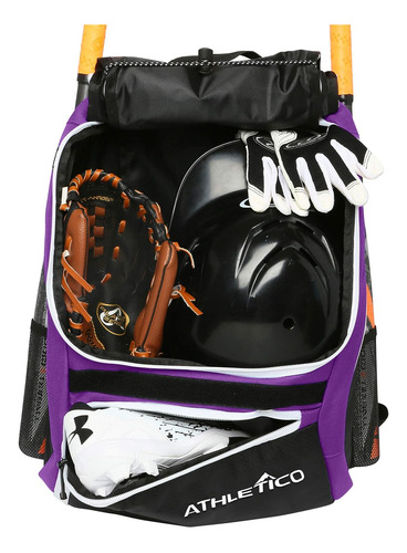 Mochila Para Equipo De Beisbol-purpura