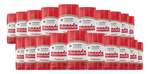 Pack 20 Yerba Mate Amanda Tradicional 250gr