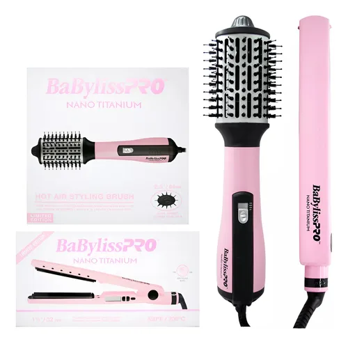 comprar Combo Babyliss Pro Pink Plancha 4091 + Cepillo Brush 64mm