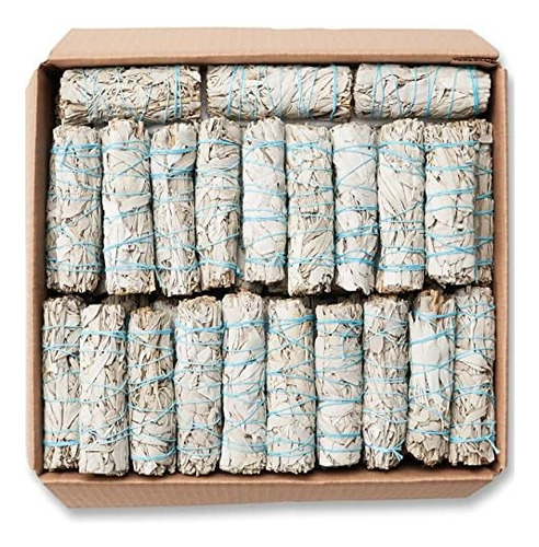 20 White Sage Smudge Sticks 4-inch Sustainably Grown, I...